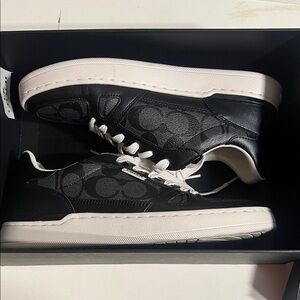 Coach Black and White Logo Sneakers